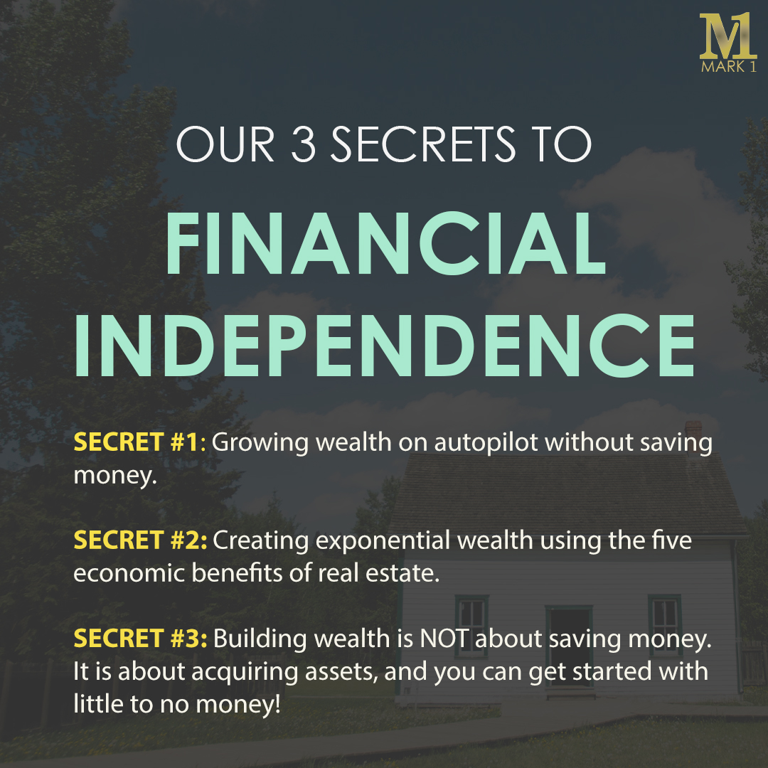 Find out the 3 SECRETS to financial independence!